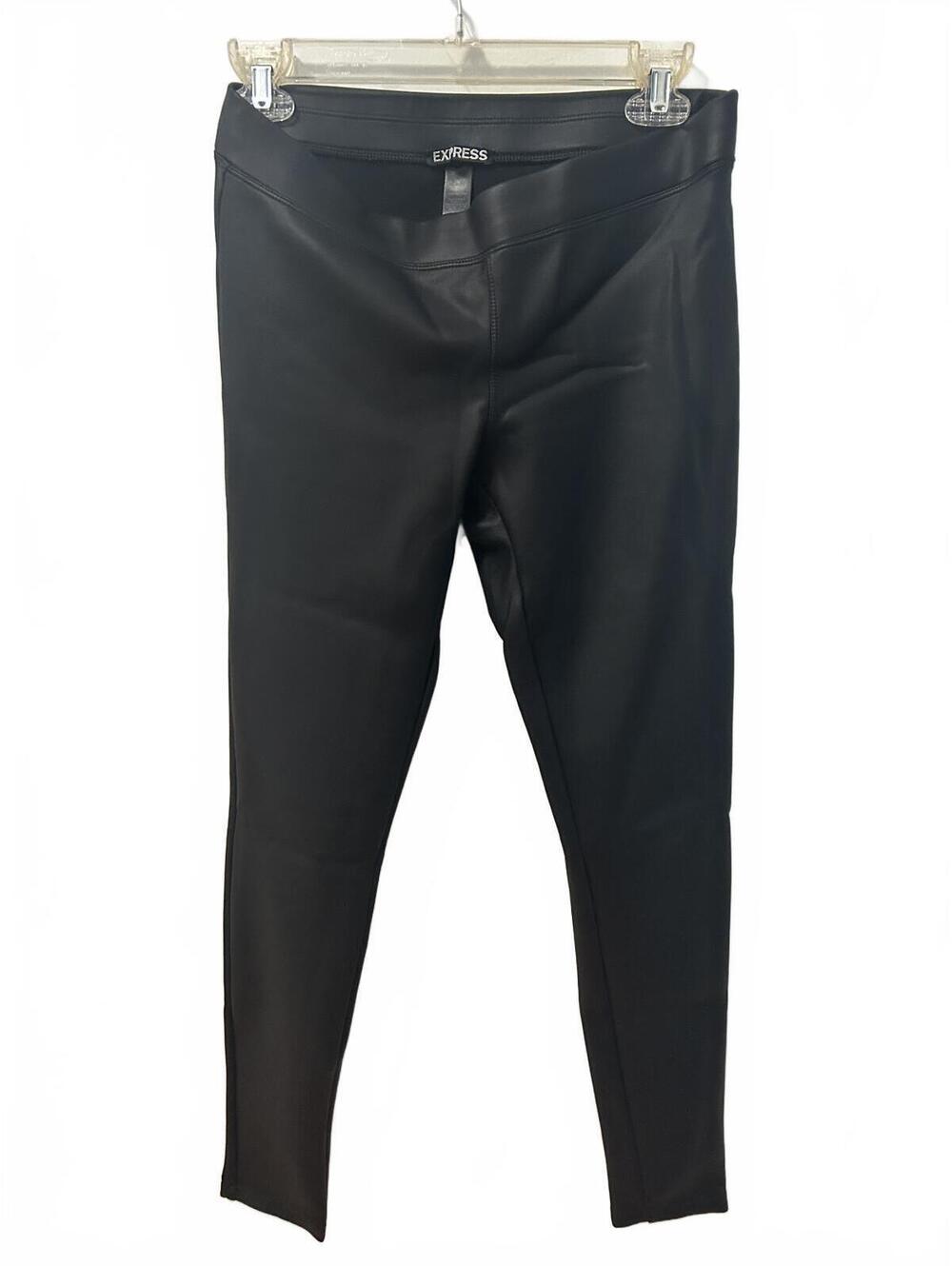 Express Black Faux Leather Leggings Size Small
